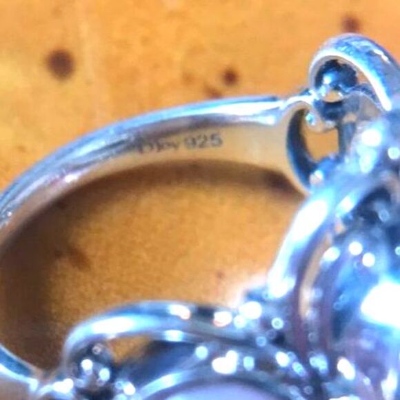 Natural Pink Opal Opalina Sterling Silver Ring Size 6 - Picture 6 of 6